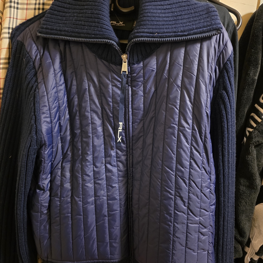 Polo by Ralph Lauren Blue Quilted Puffer Jacket. RLX. 100% AUTHENTIC